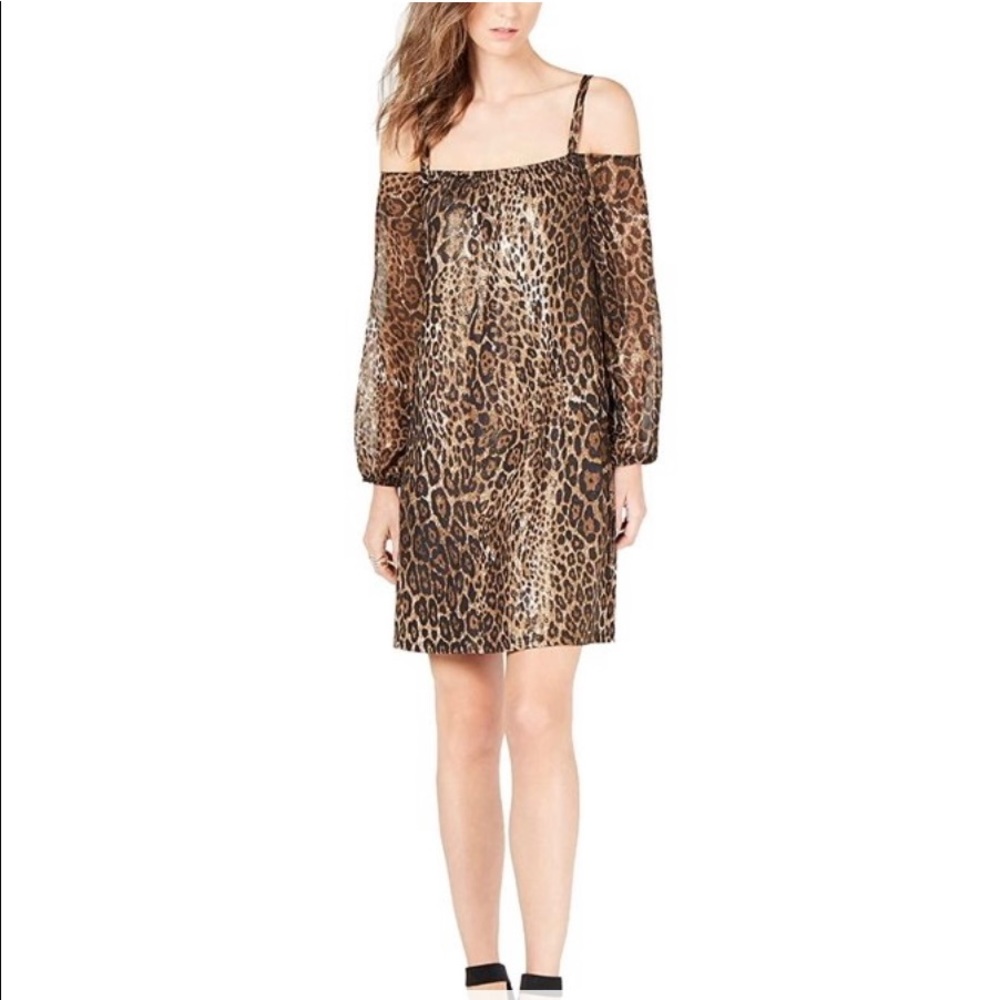 INC Off The Shoulder Animal Wonderland Chetah Dress (NWT) Size M